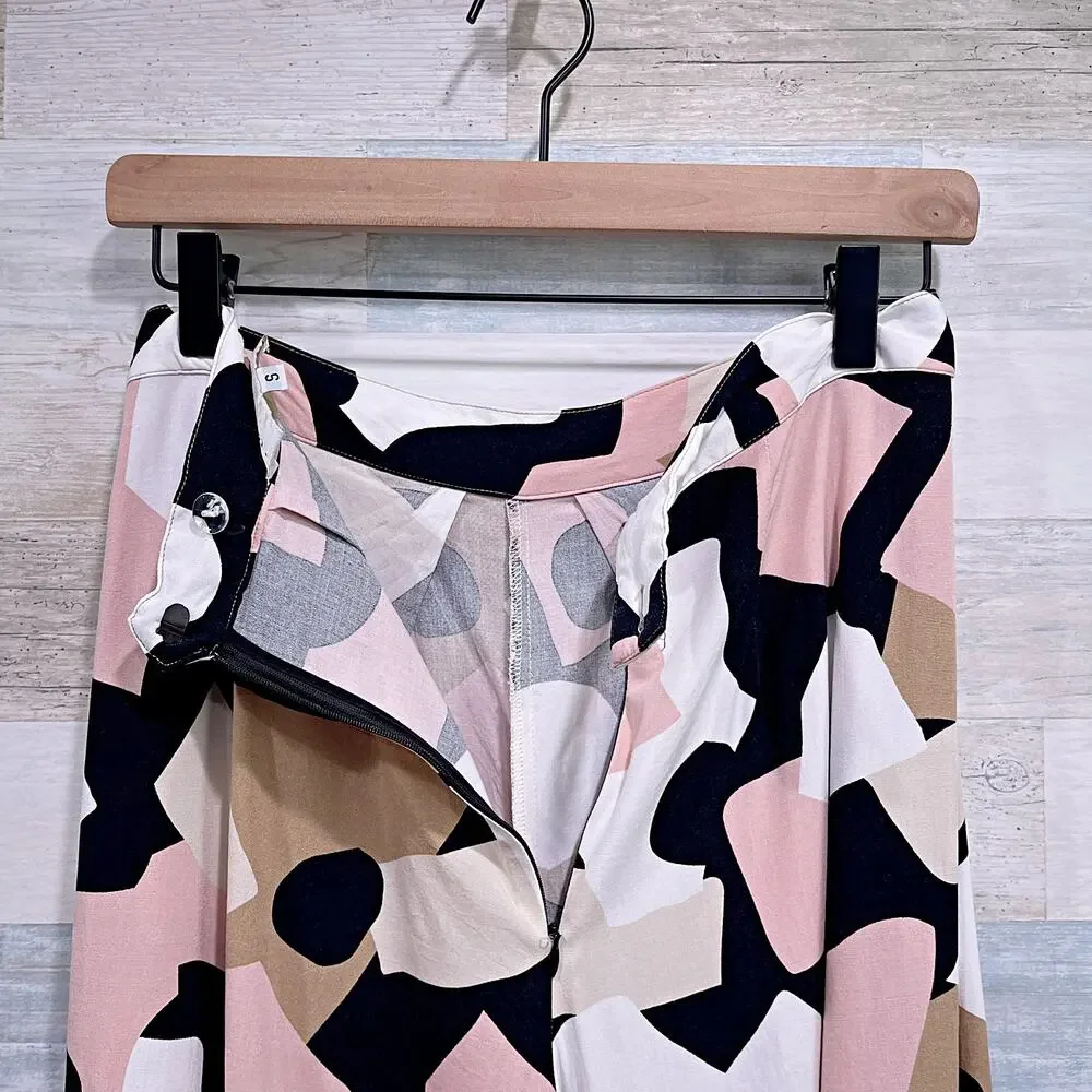 COREY LYNN CALTER Abstract Wide-Leg Pants Stretch Anthropologie Womens Small - Picture 4 of 11